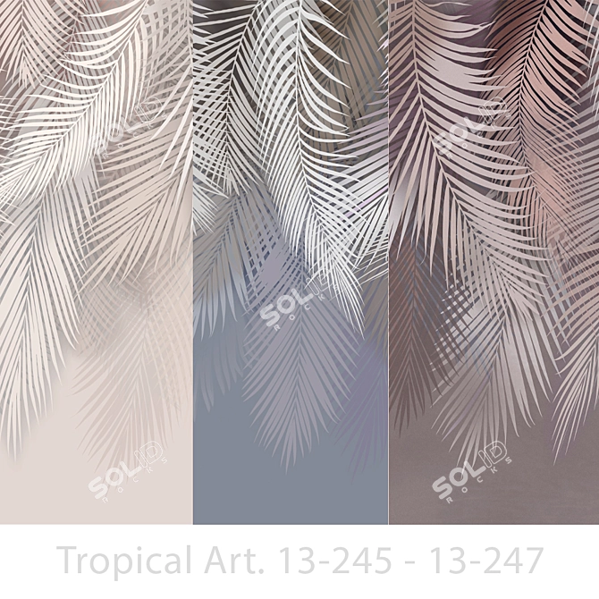 Tropical Oasis: MasterFresok Art Wallpaper 3D model image 1