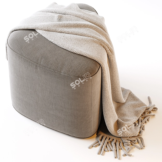 Small Pebble Ottoman - Stylish and Compact Design 3D model image 2