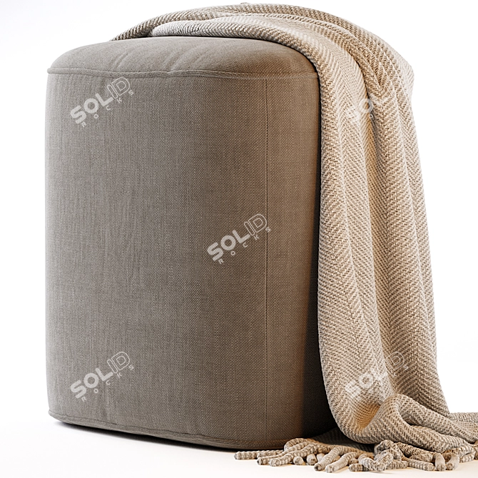 Small Pebble Ottoman - Stylish and Compact Design 3D model image 3