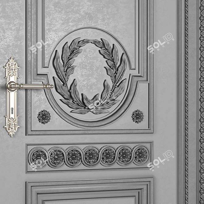 Elegant Bishop's Door for Exquisite Entrance 3D model image 2