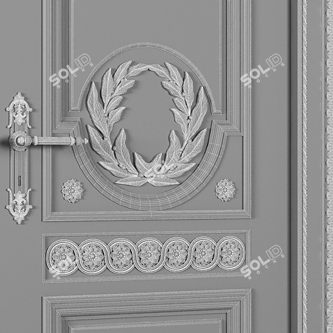 Elegant Bishop's Door for Exquisite Entrance 3D model image 3