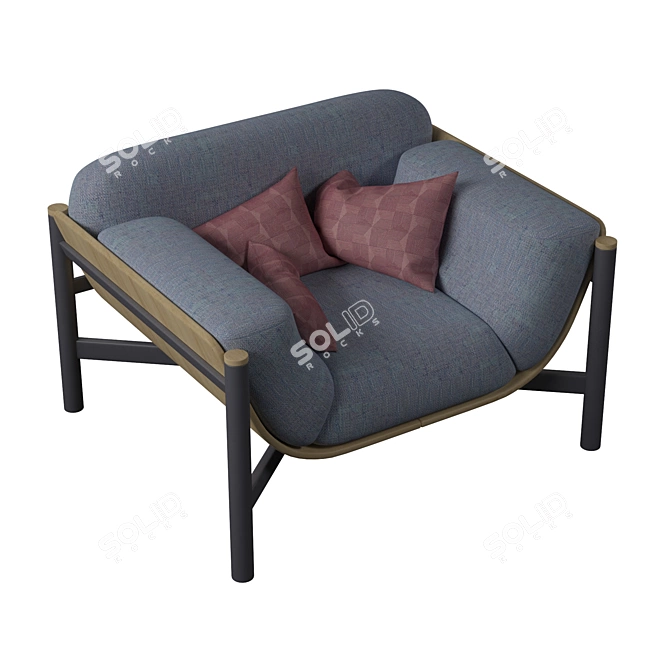 Z-Mel Armchair: Ultimate Comfort for Your Home 3D model image 2