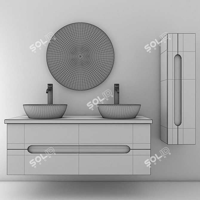 Versatile Bathroom Set 5-in-1 3D model image 3