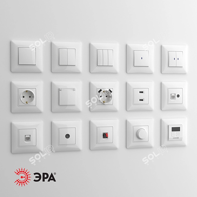 Era Elegance: Elegant Switches & Sockets 3D model image 1