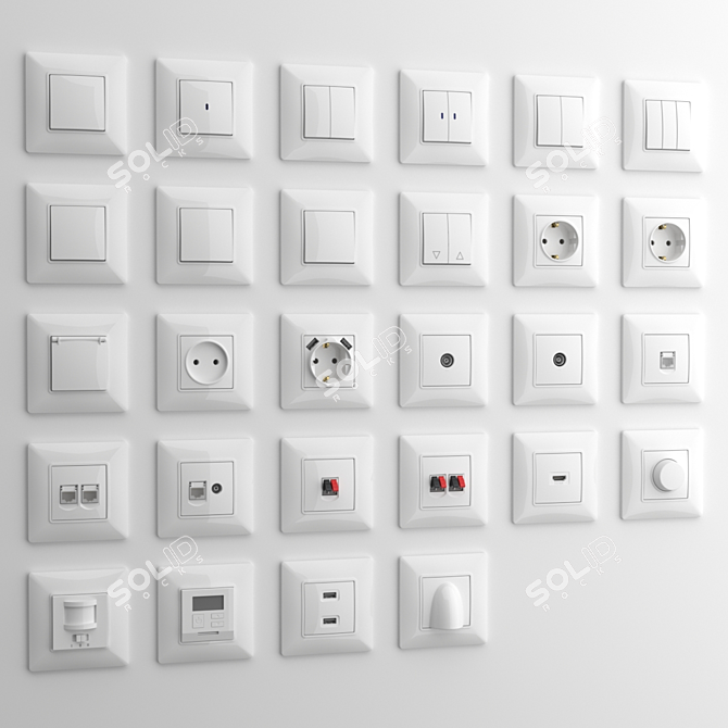 Era Elegance: Elegant Switches & Sockets 3D model image 2