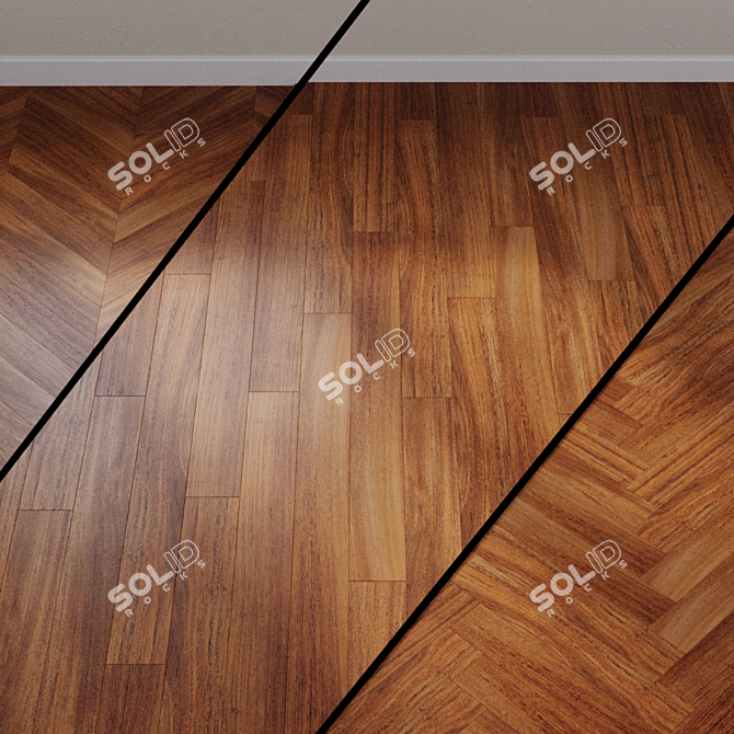 Bleached Afzelia Laminate Perspective 3D model image 1