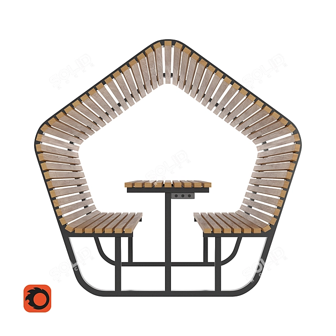 Italianlab URBAN Bench Set: Relax in Style 3D model image 12