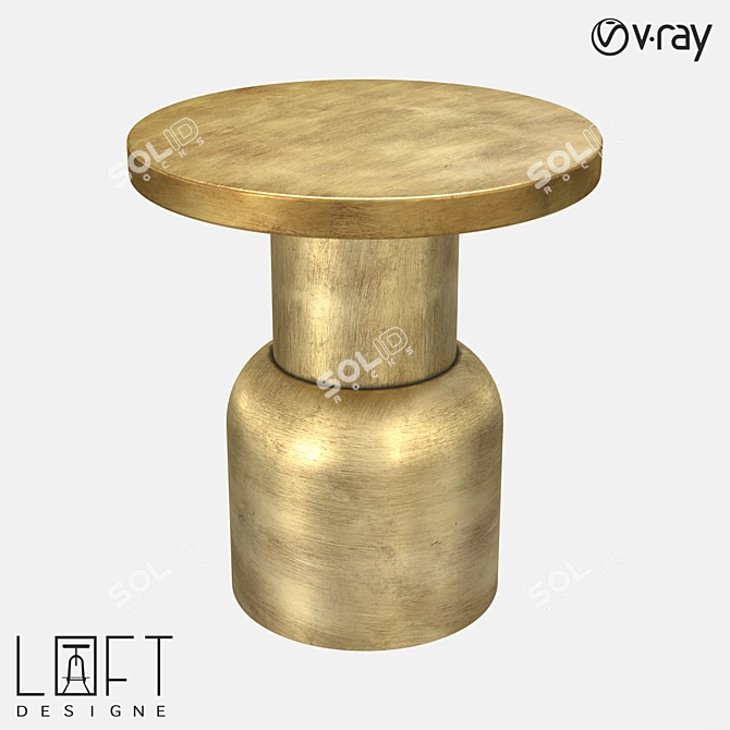 Minimalist Metal Coffee Table 3D model image 1