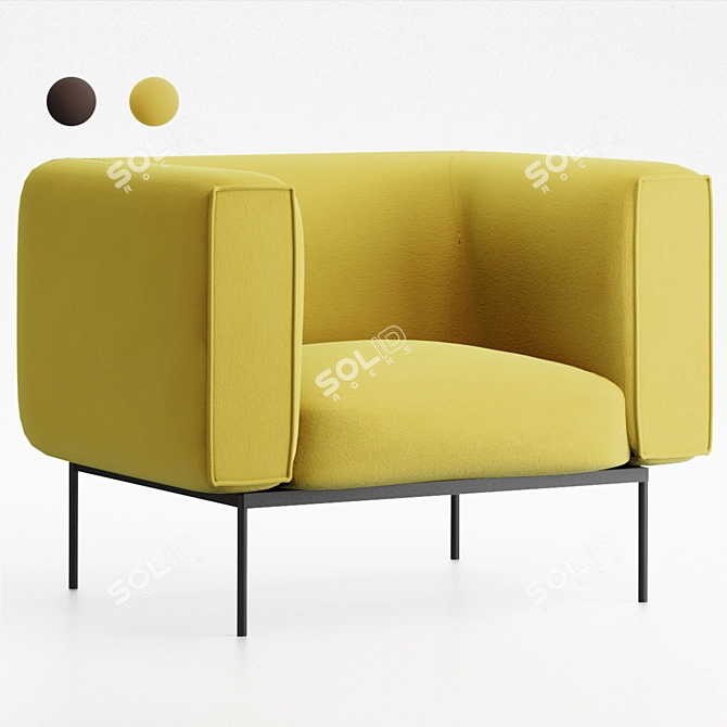 Prostoria Convert Armchair: Modern & Stylish Design 3D model image 4