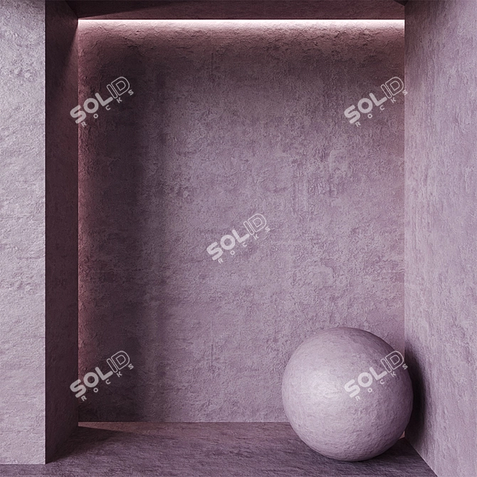 Seamless Plaster Texture Set 3D model image 1