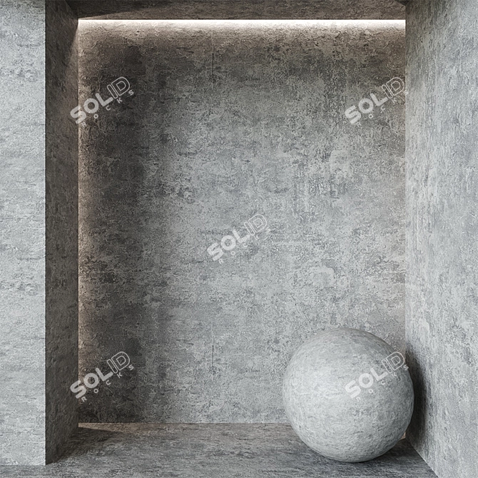 Seamless Plaster Texture Set 3D model image 2