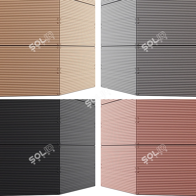 Equitone Linea Facade Panel: 10 Color PBR 4K 3D model image 4