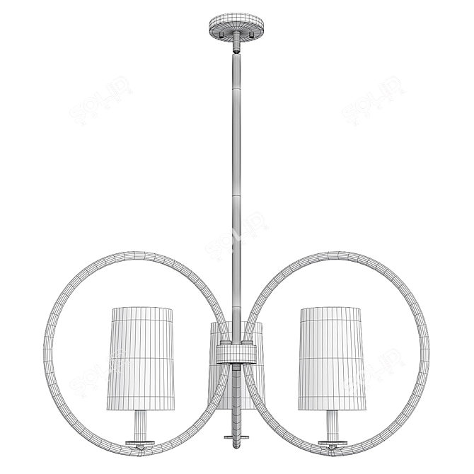 Elegant Meridian Chandelier 3D model image 2