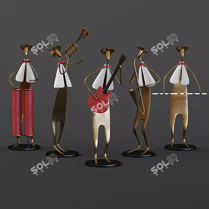 Musical Band Collectible Figurines 3D model image 1