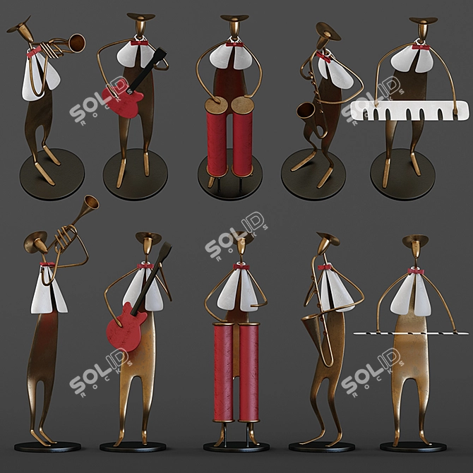 Musical Band Collectible Figurines 3D model image 2