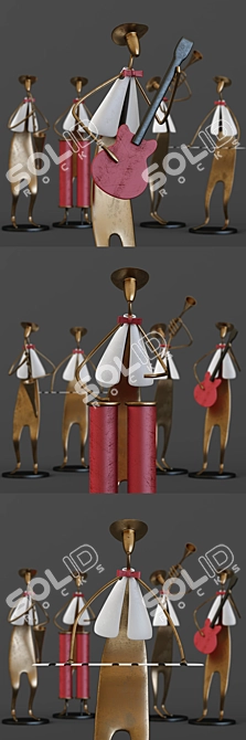 Musical Band Collectible Figurines 3D model image 5