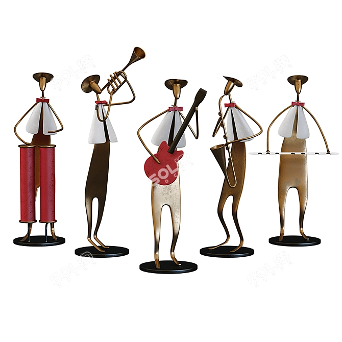 Musical Band Collectible Figurines 3D model image 7