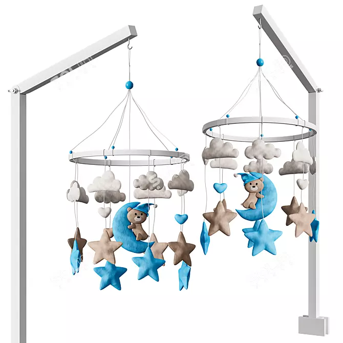 KidsDecor Baby Mobile: Playful and Whimsical 3D model image 2