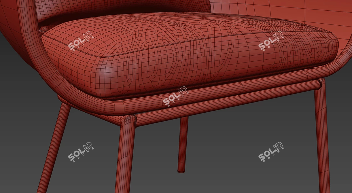 Bangor Patio Dining Chair: Stylish Outdoor Seating Solution 3D model image 4