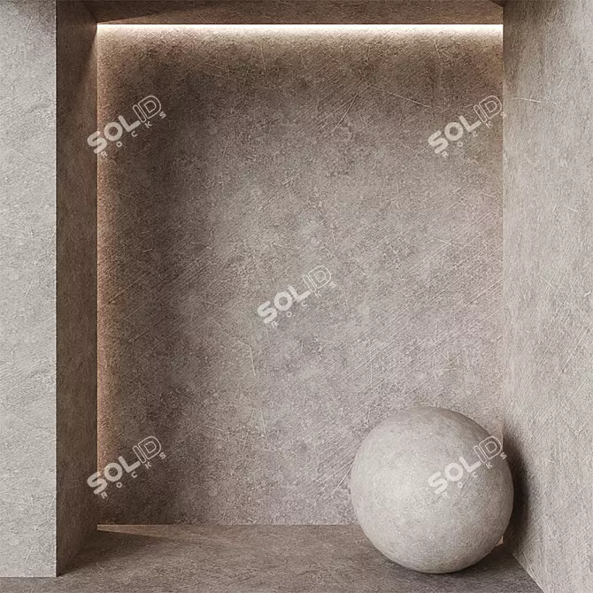 Seamless Plaster Texture Bundle 3D model image 1