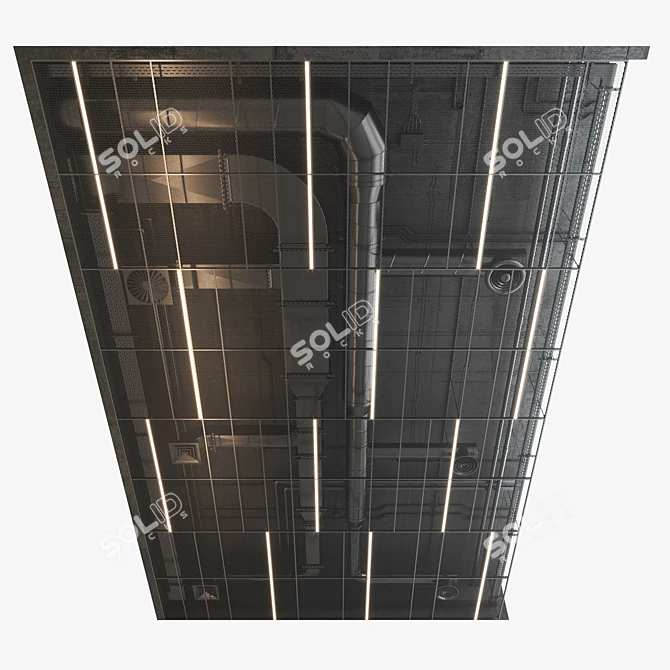 Modern Decorative Ceiling Set 3D model image 6
