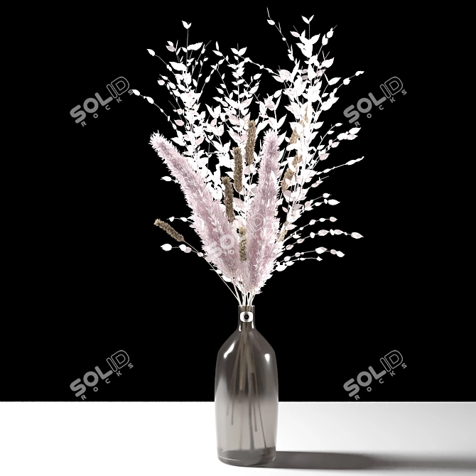 Elegant Vase Bouquet 3D model image 4