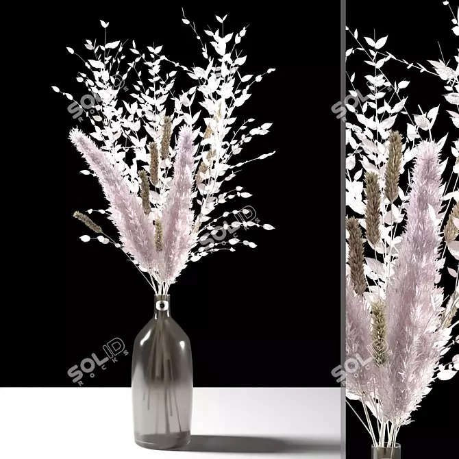 Elegant Vase Bouquet 3D model image 8