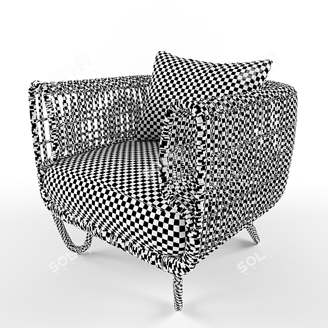 Cozy Nest Lounge Chair 3D model image 3