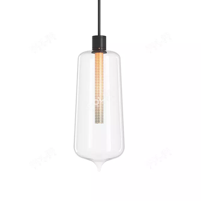 Sleek Pendant Lamp Viabizzuno 3D model image 1