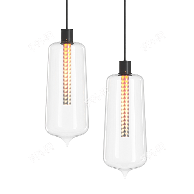 Sleek Pendant Lamp Viabizzuno 3D model image 3