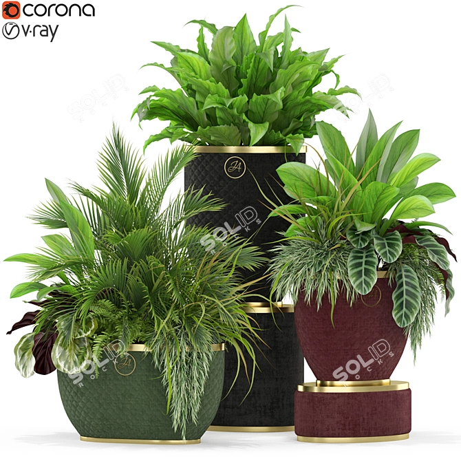 My Design Planters: Plants Collection 454 3D model image 1