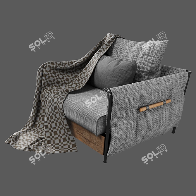 Elegant Armchair for Stylish Comfort 3D model image 2