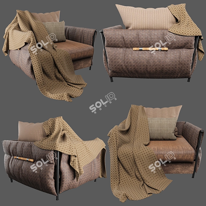 Elegant Armchair for Stylish Comfort 3D model image 3
