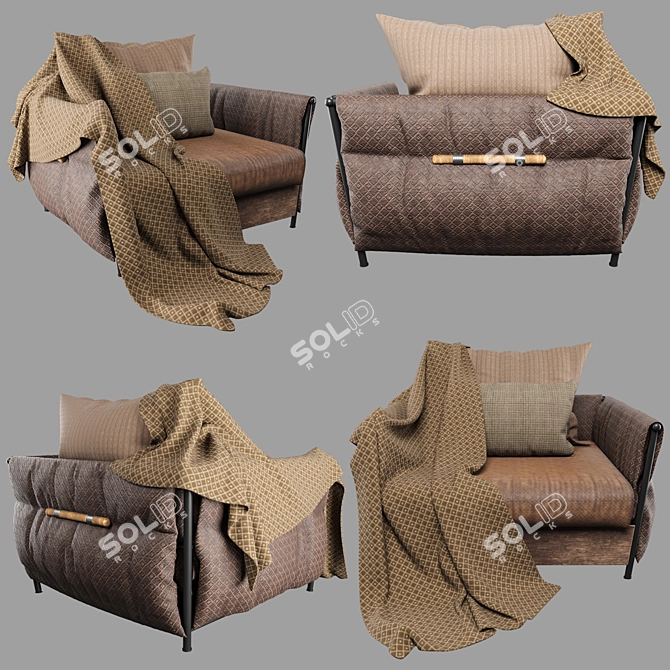 Elegant Armchair for Stylish Comfort 3D model image 6