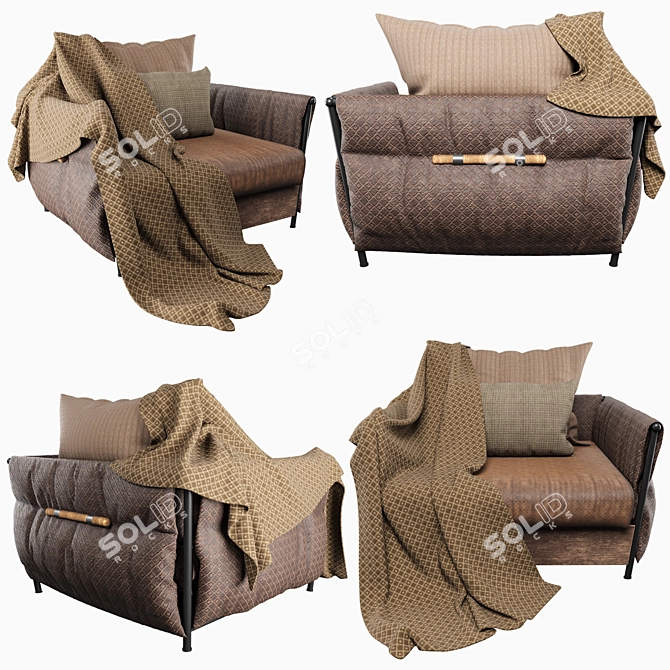 Elegant Armchair for Stylish Comfort 3D model image 18