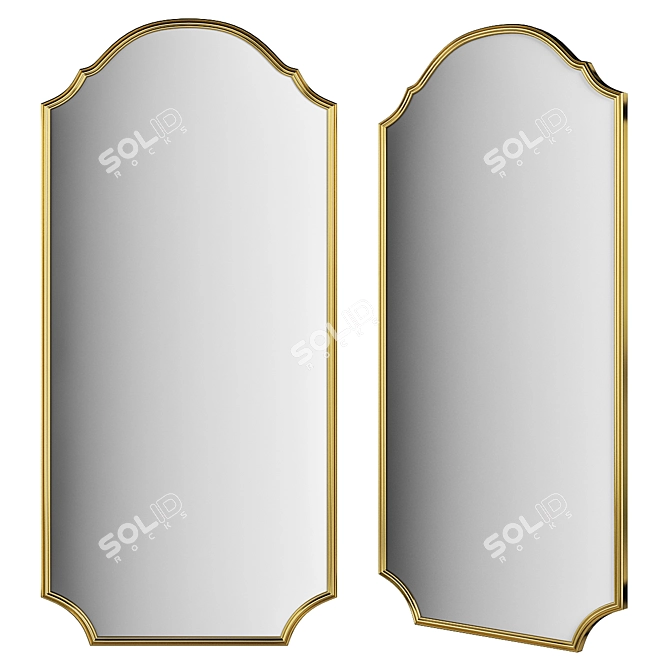 Modern Capelle Mirror: Stylish Ballard Designs 3D model image 4