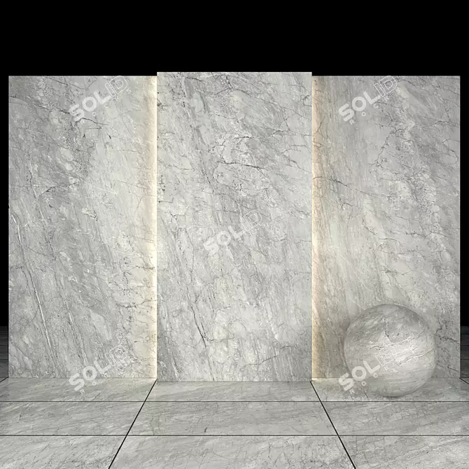 Ash Alps Marble: Elegant Texture Tiles 3D model image 1