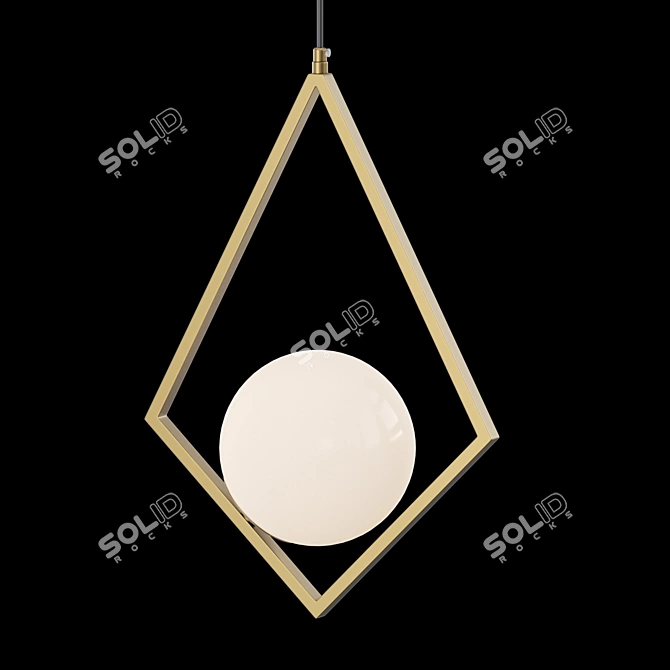 Marble Frame Pendant Lamp: Lampatron RANGLA 3D model image 2