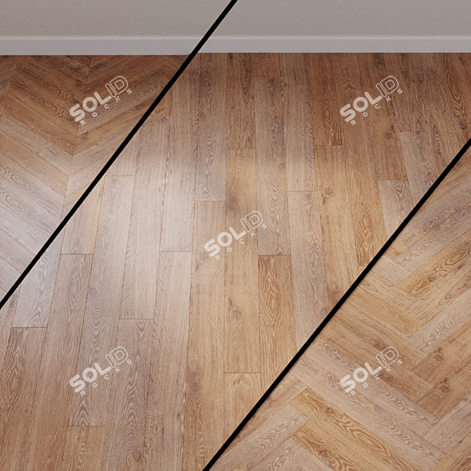 Rustic Vogue Oak Laminate 3D model image 1