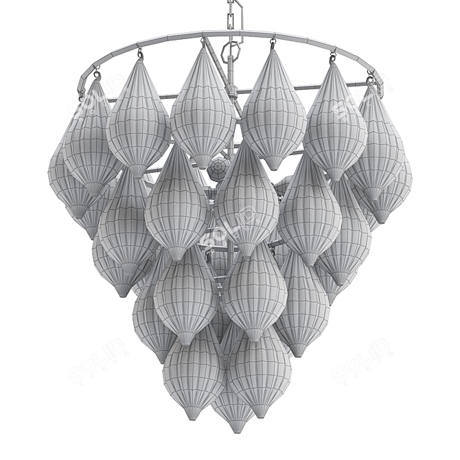 Glistening Raindrop Chandelier 3D model image 2