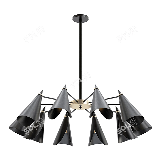 Elegant Meudon Chandelier 3D model image 1