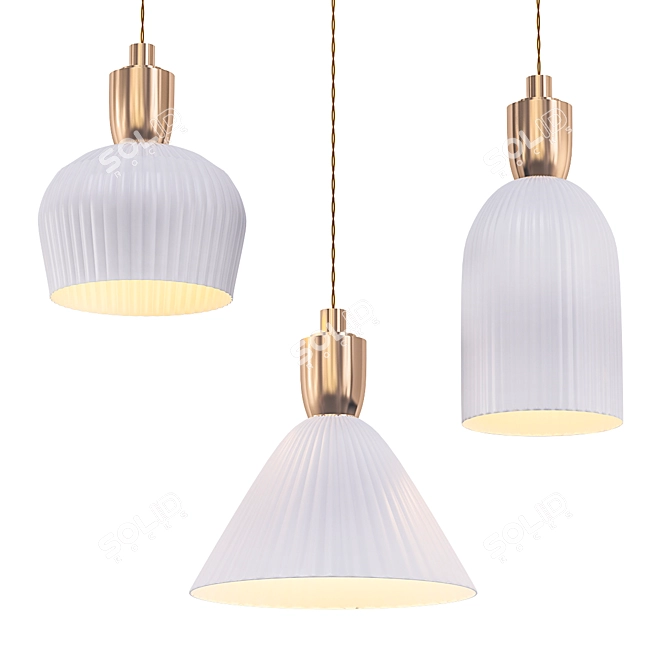 Ceramic Pendant Light: Olly 3D model image 1