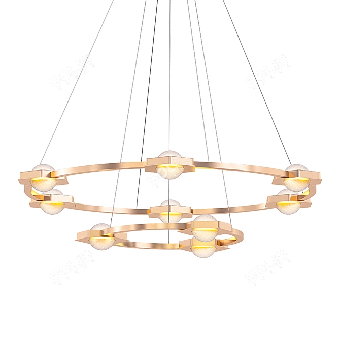 Air Bubble Glass Chandelier: Walsh 3D model image 1