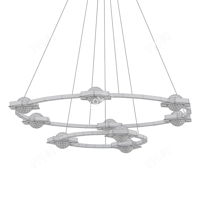 Air Bubble Glass Chandelier: Walsh 3D model image 2