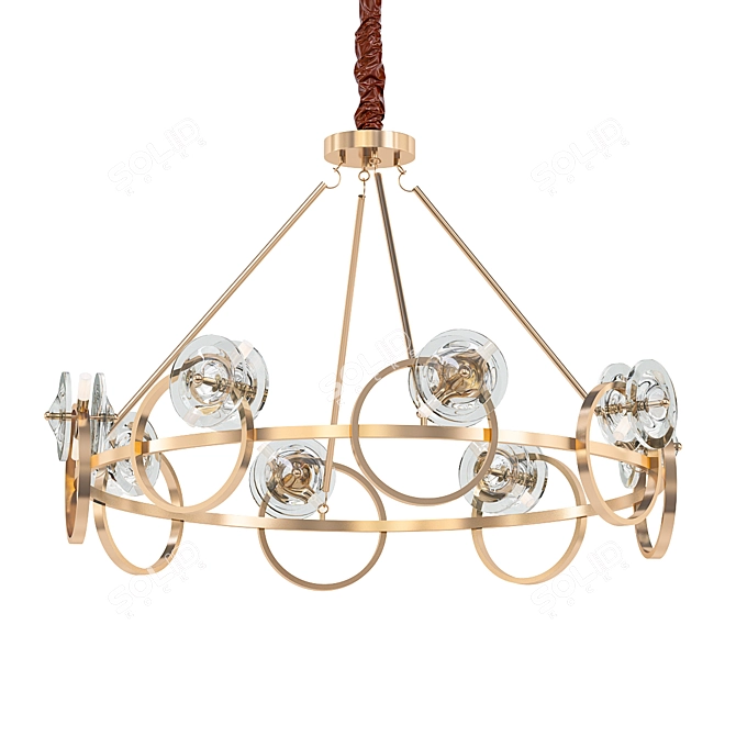 Adonica-ch: Elegant Crystal Chandelier 3D model image 1