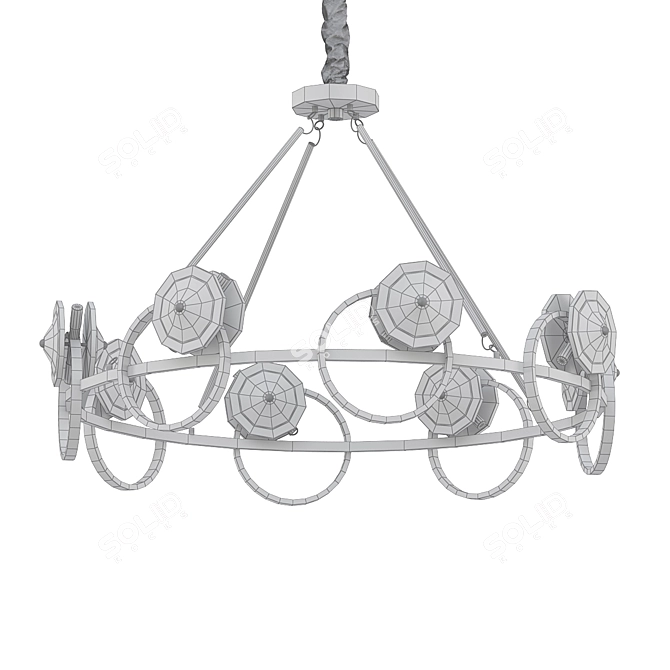 Adonica-ch: Elegant Crystal Chandelier 3D model image 2