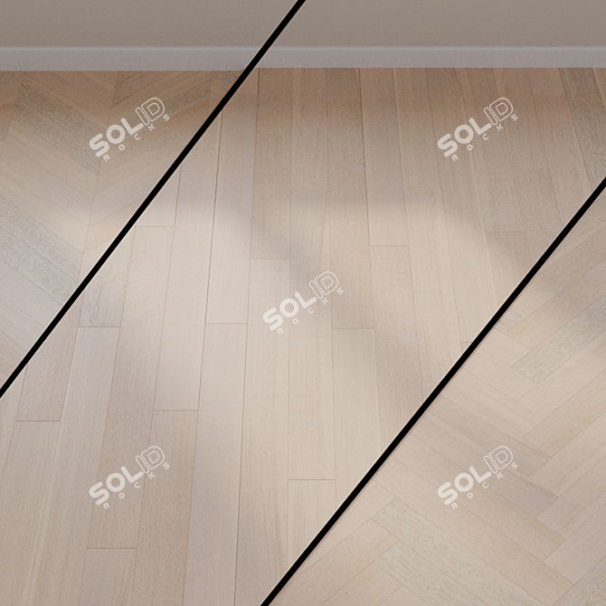 Polar Oak Matt Parquet Board 3D model image 1