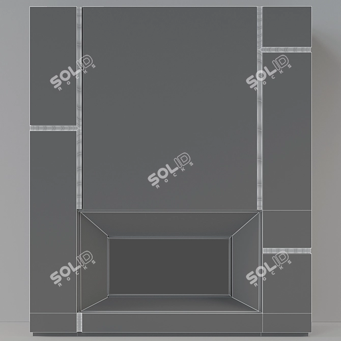 Title: Modern Metal-Insert Fireplace 3D model image 4