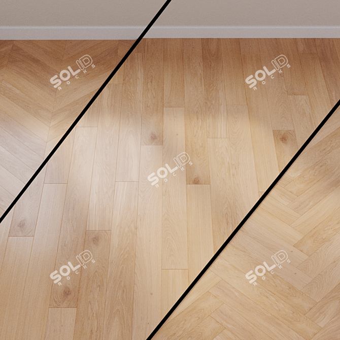 Sand Oak Parquet Board: Quick Step Castello CAS1473 3D model image 1