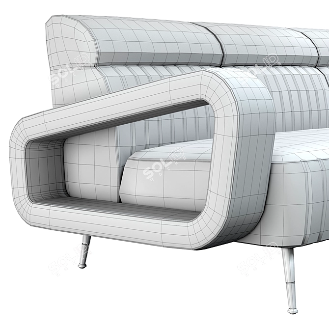 Vical Sladki Sofa: Elegant and Spacious 3D model image 3